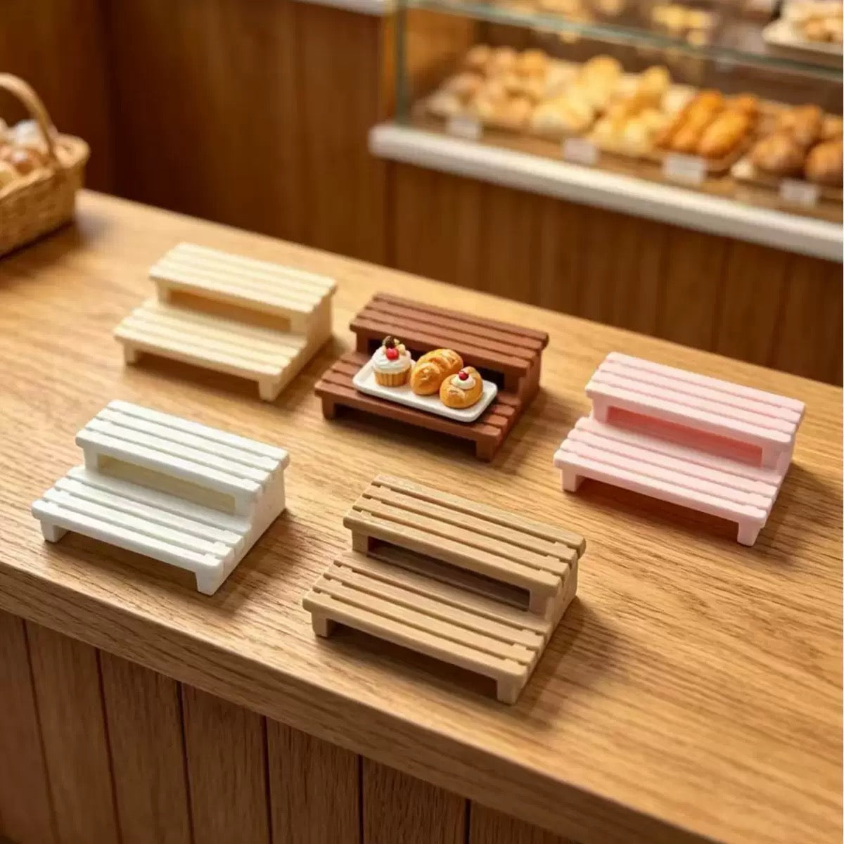 Double-layer wood grain shelf