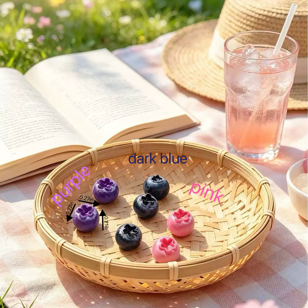 Colorful blueberries