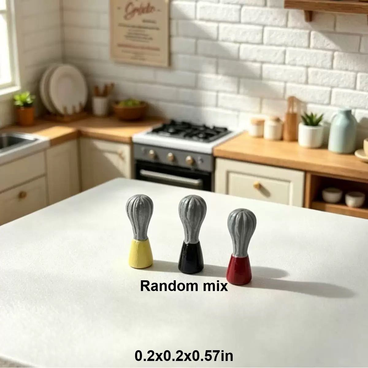 Hand-painted mini egg beater